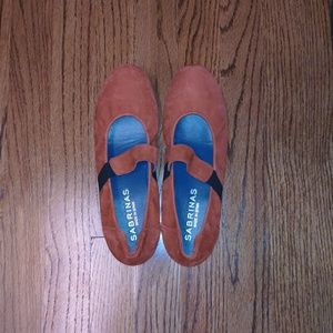 Vibrant orange shoes - made in spain